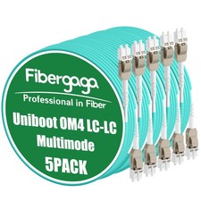 5 PCS OM4 LC To LC Fiber Patch Cable Multimode Duplex 10GB 50/125m OD3.0mm picture