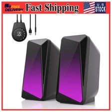 Soulion C30 USB Powered Computer Speakers LED Bluetooth 3.5mm AUX Desktop Gaming picture