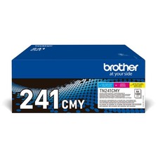 BROTHER TN-241C/TN-241M/TN-241Y Toner Cartridges, Cyan/Magenta/Yellow, Rainbow P picture