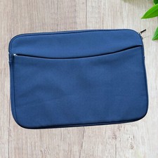 Laptop Sleeve 14” Soft Slim with Double Zipper and front zip pocket Blue picture