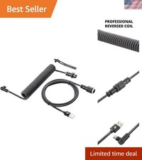 Sleek 1.5M Angled USB C to USB-A Cable for Gaming Keyboards - Carbon Black picture