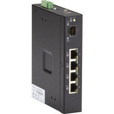 Black Box 5-Port Industrial Gigabit Ethernet Switch PoE+ Extreme Temperature picture