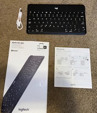 Tested Logitech Y-R0052 Wireless Bluetooth Keyboard - With Box, Stand, Cable picture