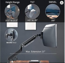 vivo heavy duty single monitor desk mount vesa certified picture