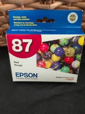 Epson 87 Red Ink Cartridge T087720 OEM UltraChrome Hi-Gloss 2 Exp 01/2019 picture