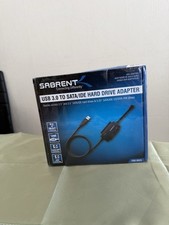Sabrent USB 3.0 to SATA Adapter Powered 2ft Black Universal USB-DSC9 picture