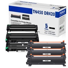 3PK TN450+2PK DR420 Toner Cartridge for Brother HL-2130 HL-2132 HL-2220 HL-2230 picture