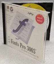 Vintage 1995 SoftKey Fonts Pro 3003 CD-ROM Software P/N: KFT8AE-BI picture
