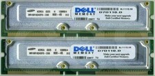 RAM Dell 128MB Rambus Set of 2 (256MB Total) Computer Memory Vintage PC Part picture