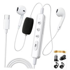 KM08 Live Streaming & Karaoke Headset with Mic, Voice Changer Sound White picture