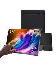 MINIX 16 inch Portable Monitor Touchscreen FHD 1200P IPS Display Travel Black picture