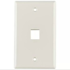 10 Pack FPSINGLE-FW Standard Single Gang 1 Port Faceplate ABS 94V-0 Office White picture