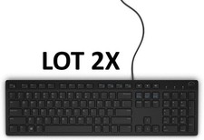 Lot x2 NEW Dell KB216-BK-US USB Wired Keyboard picture