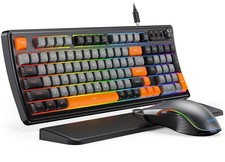 SABLUTE Gaming Keyboard and Mouse, Quiet Membrane Keyboard with RGB Backlit M... picture