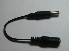 100 pcs DC Power 5.5x2.5mm Male Plug to 5.5x2.1mm Female Jack Cable 6inch 24AWG picture