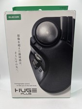 ELECOM HUGE PLUS M-HT1MRBK-G Wireless Trackball Mouse 10 Button Black New Open B picture