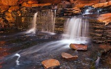 Landscape nature waterfall stone wall rocks Custom Gaming Mat Desk picture