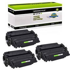 3PK CE255A 55A Toner fits for HP LaserJet Pro P3010 P3011 P3015 P3015DN P3015X picture