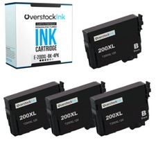 4PK OSI 200XL Black Ink Cartridges Compatible for Epson Workforce WF-2520 2530 picture