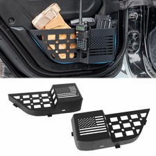 Metal Rear Door Storage Pockets Compatible with 2018-2025 Jeep Wrangler JL JL... picture