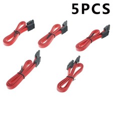 5x 18inch SATA 3.0 III SATA3 SATAiii 6GB/s HDD Hard Drive Data Cable Red Cord US picture