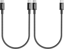 Anker A8751 USB-C to USB-C Cable 1 ft 60W Black Wholesale Lot of 135 Pieces picture