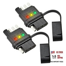 4-Way Flat Trailer Wiring Tester, 4 Pin Male and Female Trailer Tester with picture