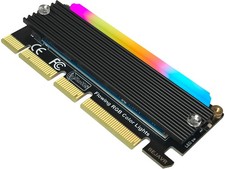 M.2 PCIe NVMe X16 Adapter SSD Expansion Card with RGB Light Bar picture