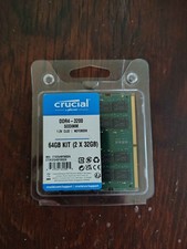 Crucial 64GB (2x32GB) DDR4-3200 SO-DIMM 260-Pin CL22 1.2V CT32G4SFD832A.C16FF picture
