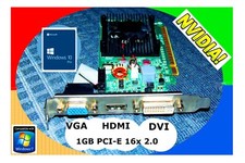 1GB ✔️ HDMI - DVI - VGA 1GB PCI-E 16x 2.0 EVGA Video Card. Driver DVD. picture