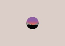 Landscape  art vector soft gradient hills sunset sunrise Custom Gaming Mat Desk picture