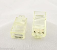 50x RJ45 Network Cable Modular Plug Ethernet CAT5 8P8C Connector End Multi-color picture