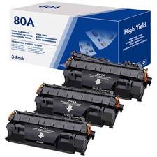 3 PACK CF280A Toner Black For HP 80A Toner LaserJet Pro 400 M401n M401d M401dw picture