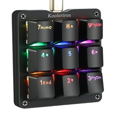 One Handed Macro Mechanical Keyboard, RGB LED Backlit Portable Mini One-Hande... picture
