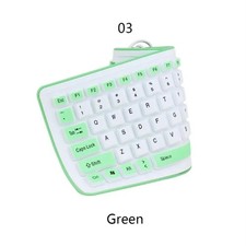 Waterproof Silicone Keyboard Foldable Flexible USB Dustproof DirtProof Full Size picture