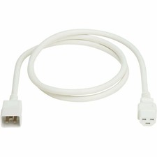 Eaton Power Cord, C20 to C21 - Heavy-Duty, 20A, 250V, 12 AWG, 6 ft, White picture