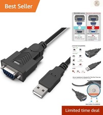 High-Speed 1.8M USB to RS-232 DB9 Serial Cable for Diverse Device Compatibility picture