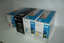 HP 641A Toner Cartridge Set B/C/M/Y Hi-Yield 9K C9720A C9721A C9722A C9723A NEW picture