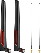 2.4Ghz 5Ghz 5.8Ghz Dual Band Wifi Antenna + RP-SMA Pigtail 2-Pack picture
