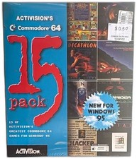 Activision Commodore 64 15 Pack Windows 95 CD ROM New Sealed 1994 Vintage picture