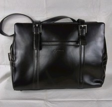 Franklin Covey Leather Tote Briefcase Laptop Bag Professional Brown picture