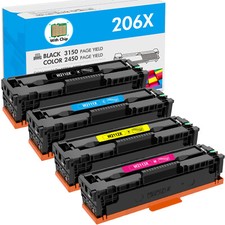 【WITH CHIP】W2110X -3X Premium Toner for HP 206X LaserJet Pro M283fdw M282 M283 picture