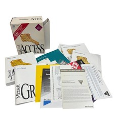 1992 Microsoft Access 1.0 for Windows Retail Box – Manuals Only, No Disks picture