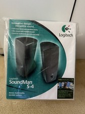 Logitech SoundMan S-4 Computer Multimedia Speakers Brand New picture