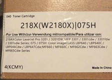Compatible HP 218X 4PK CMYK Toner Cartridges w/ Chip Fits 3201dw 3301sdw 3301fdw picture