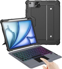 Nillkin iPad Air 11” M2,3,4/Pro 11 Case Keyboard Backlit Trackpad Rugged picture