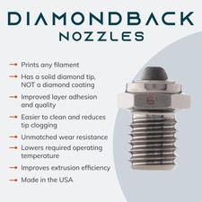 Diamondback MAKO/FIN 3D Printer Nozzle, Diamond Tip, 0.6mm, High Quality picture