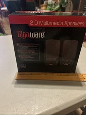 Gigaware 2.0 Multimedia Speakers  Model 4000299 Pair New In Box Never Opened picture