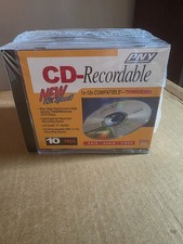 PNY CD-Recordable 700MB/80Min 1x-12x Compatible Blank CD-R Discs (10-Pack) - NEW picture