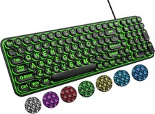 Large Print Backlit Keyboard, Wired USB Lighted Computer Keyboards with 7-Color picture